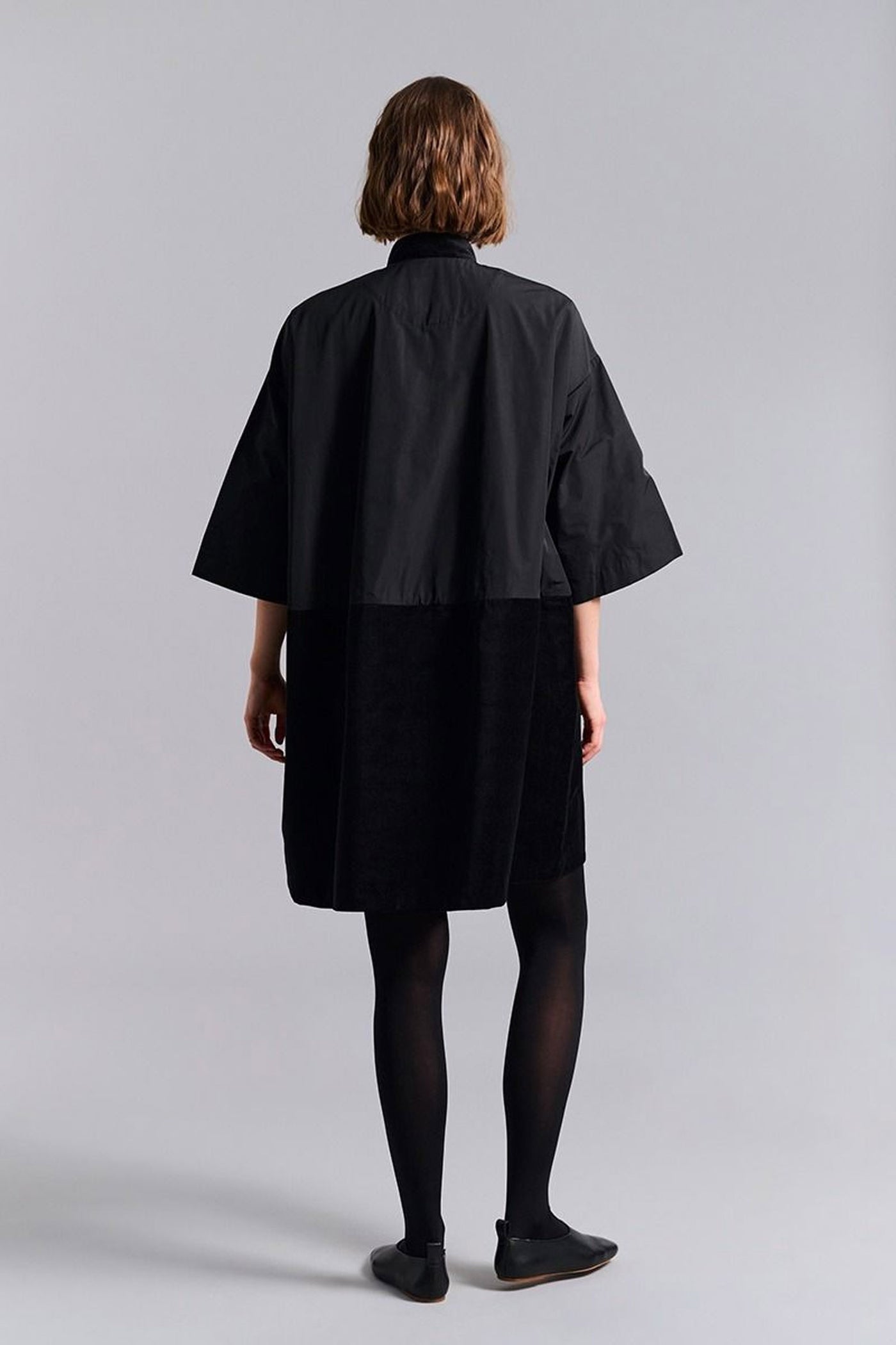 Fukkura poplin frakkekjole Black - 259-2380-5497