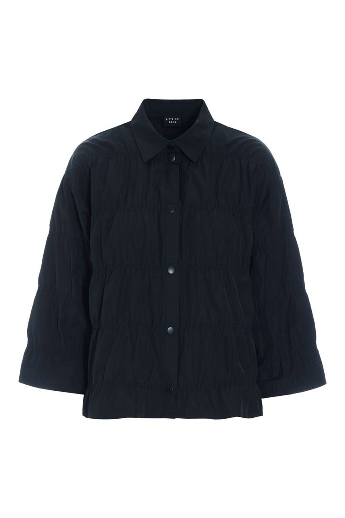 Fukkura poplin jakke med elast Black - 259-2380-5498