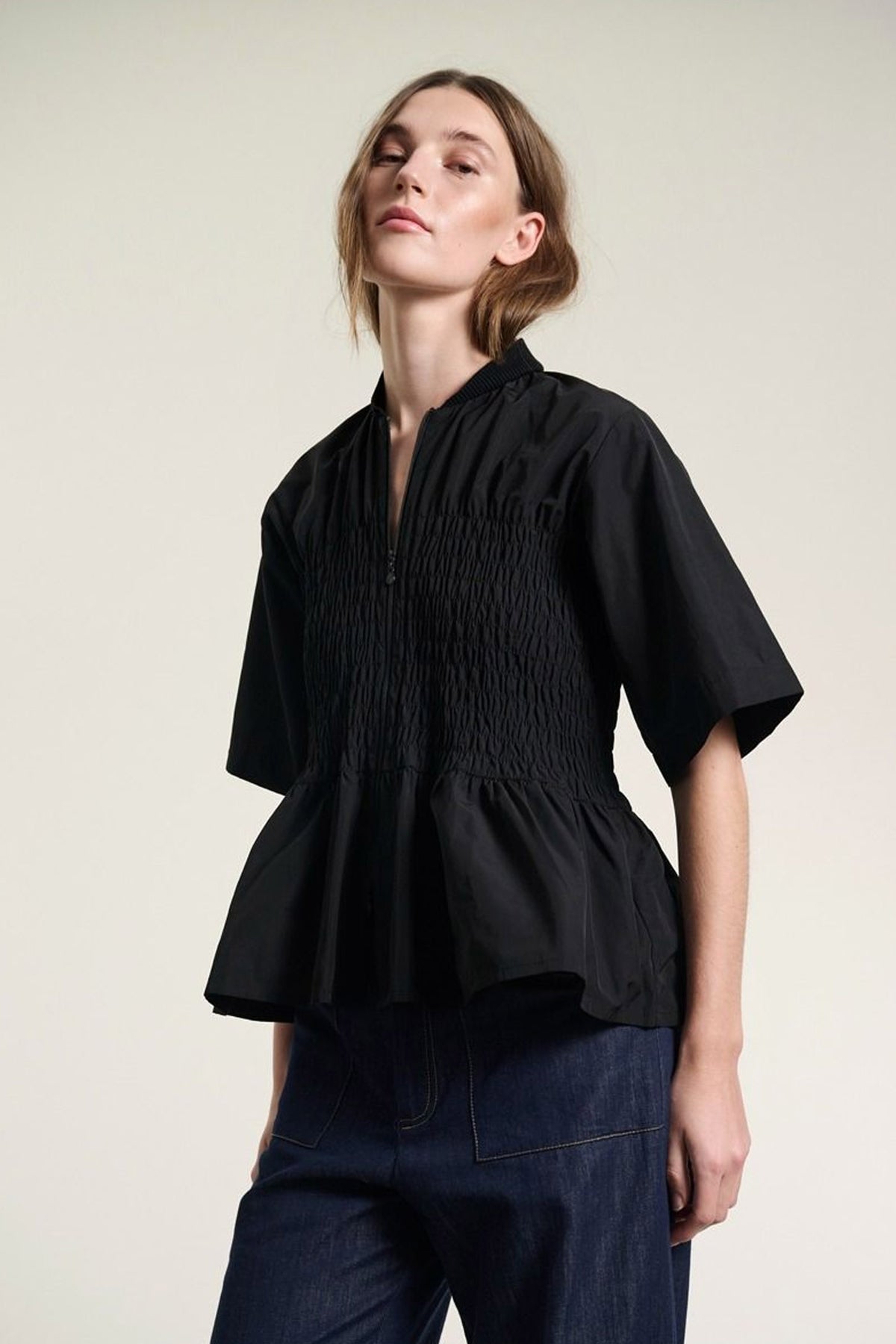 Fukkura smockbluse Black - 262-2380-5682