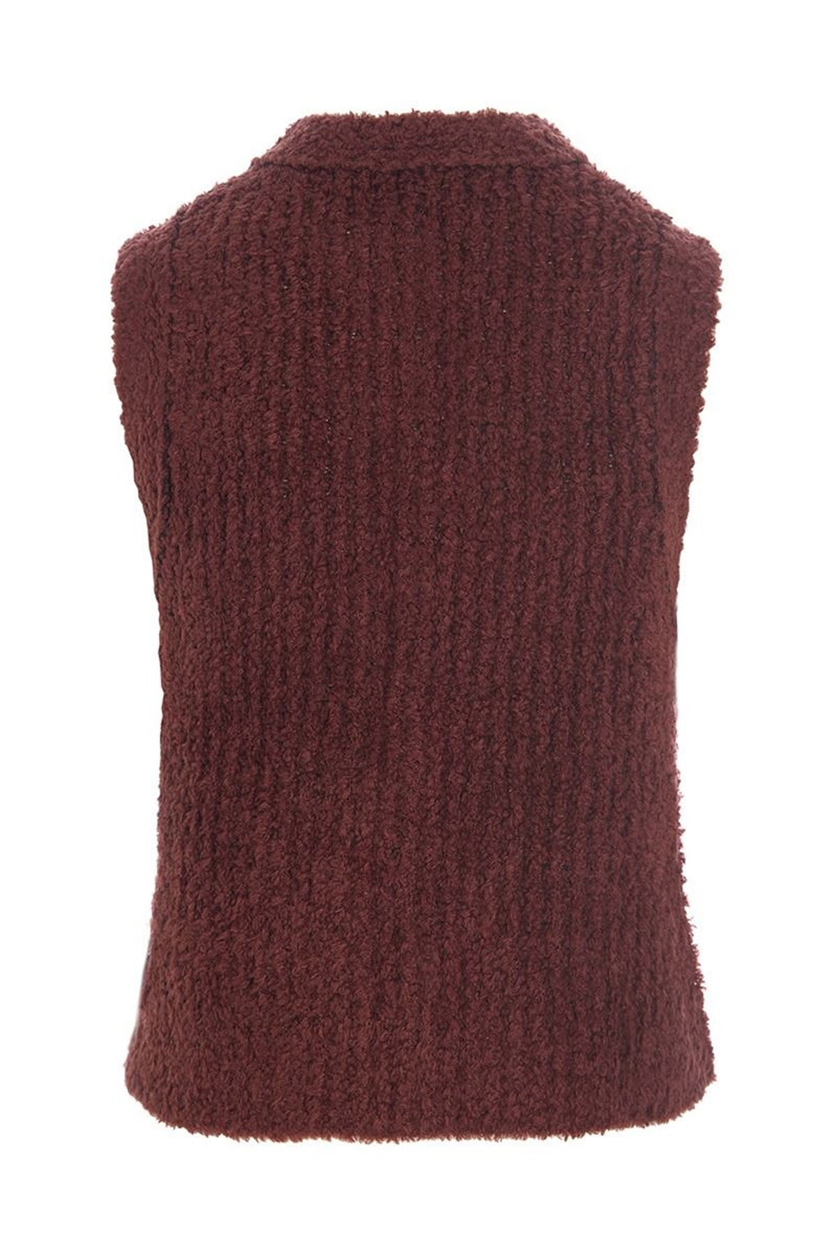 Fuwatto ærmeløs bluse Maroon - 257-1069-5462