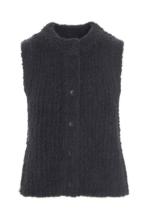 Fuwatto ærmeløs bluse Pirate Black - 257-1069-5462