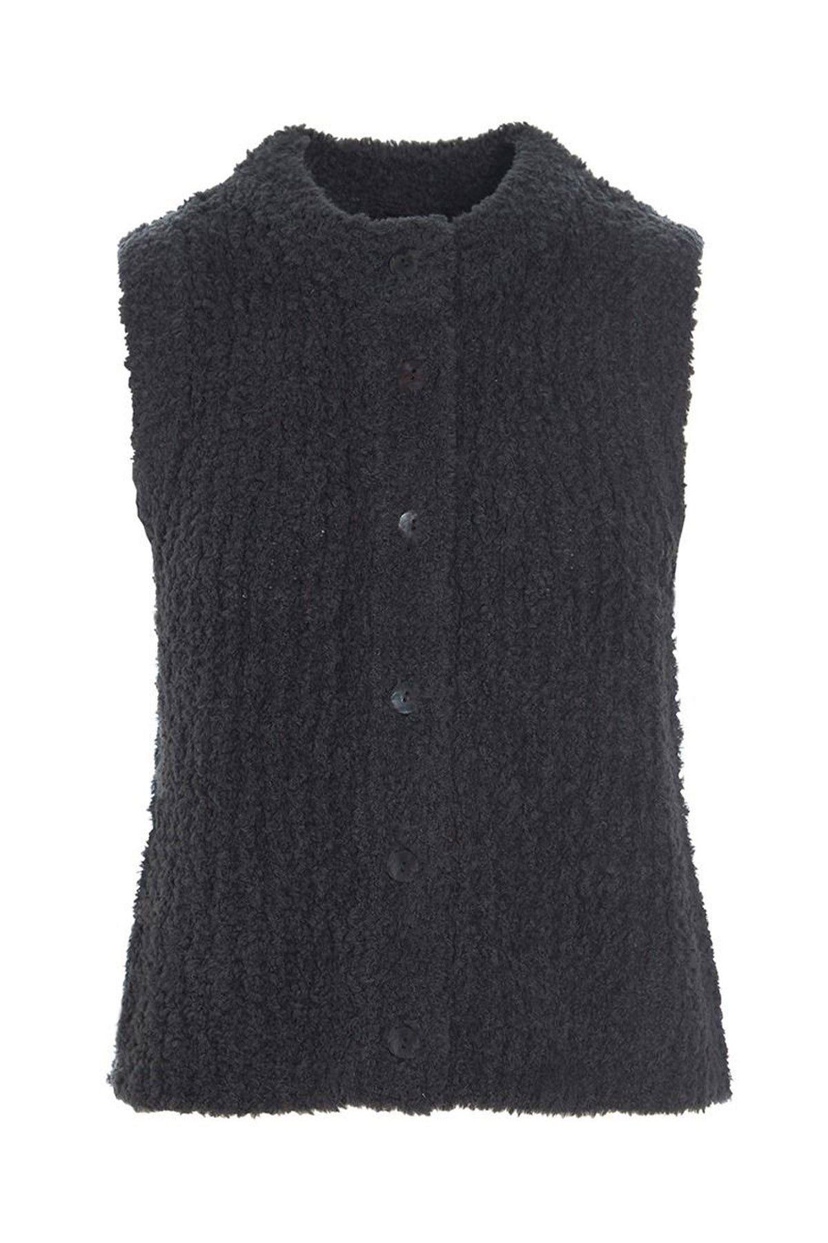 Fuwatto ærmeløs bluse Pirate Black - 257-1069-5462