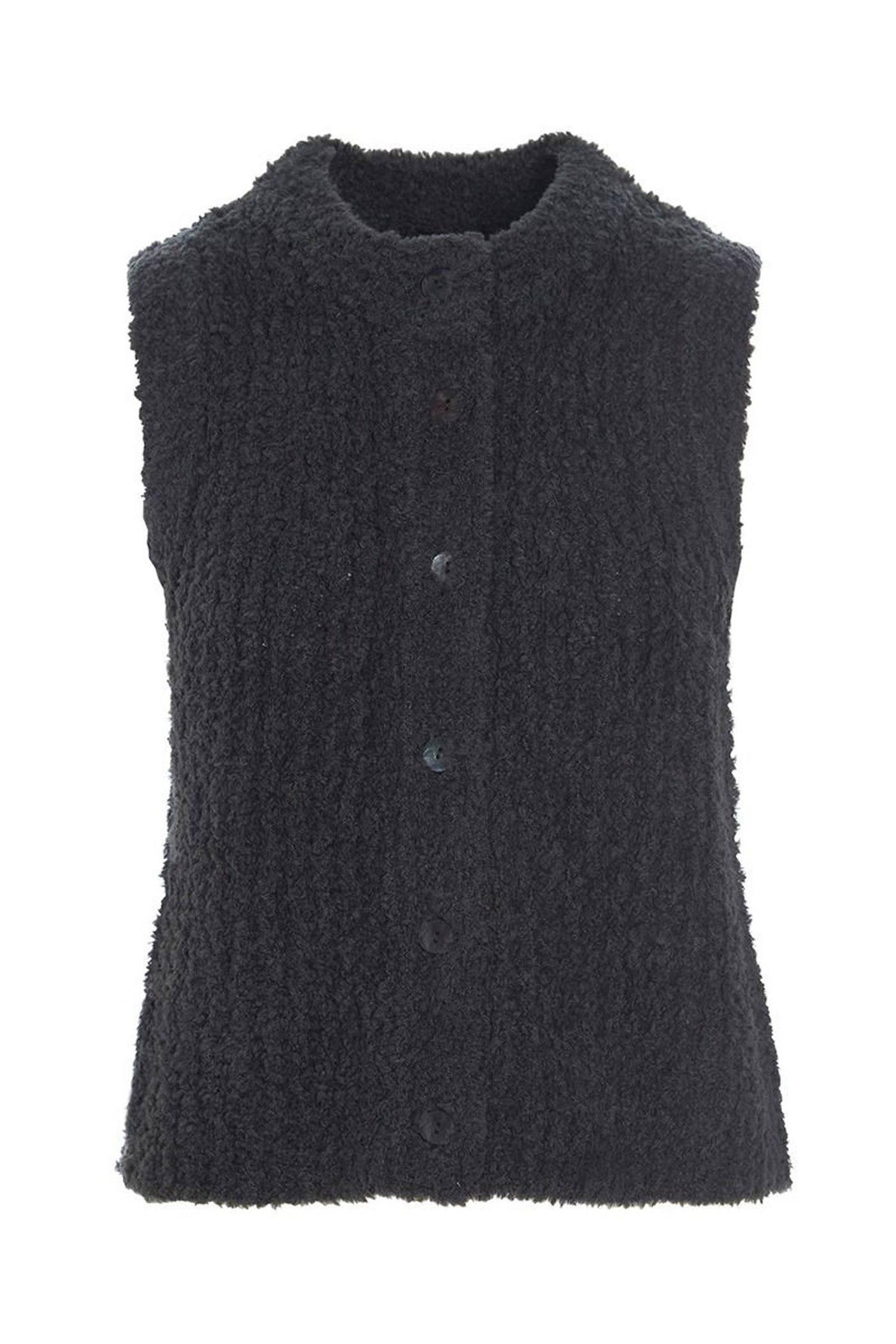 Fuwatto ærmeløs bluse Pirate Black - 257-1069-5462