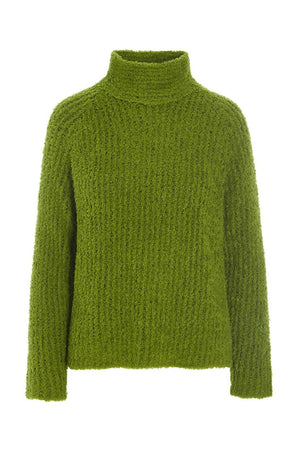 Fuwatto raglan bluse GINKO GREEN - 257-1069-5466