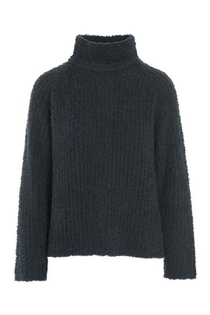 Fuwatto raglan bluse Pirate Black - 257-1069-5466