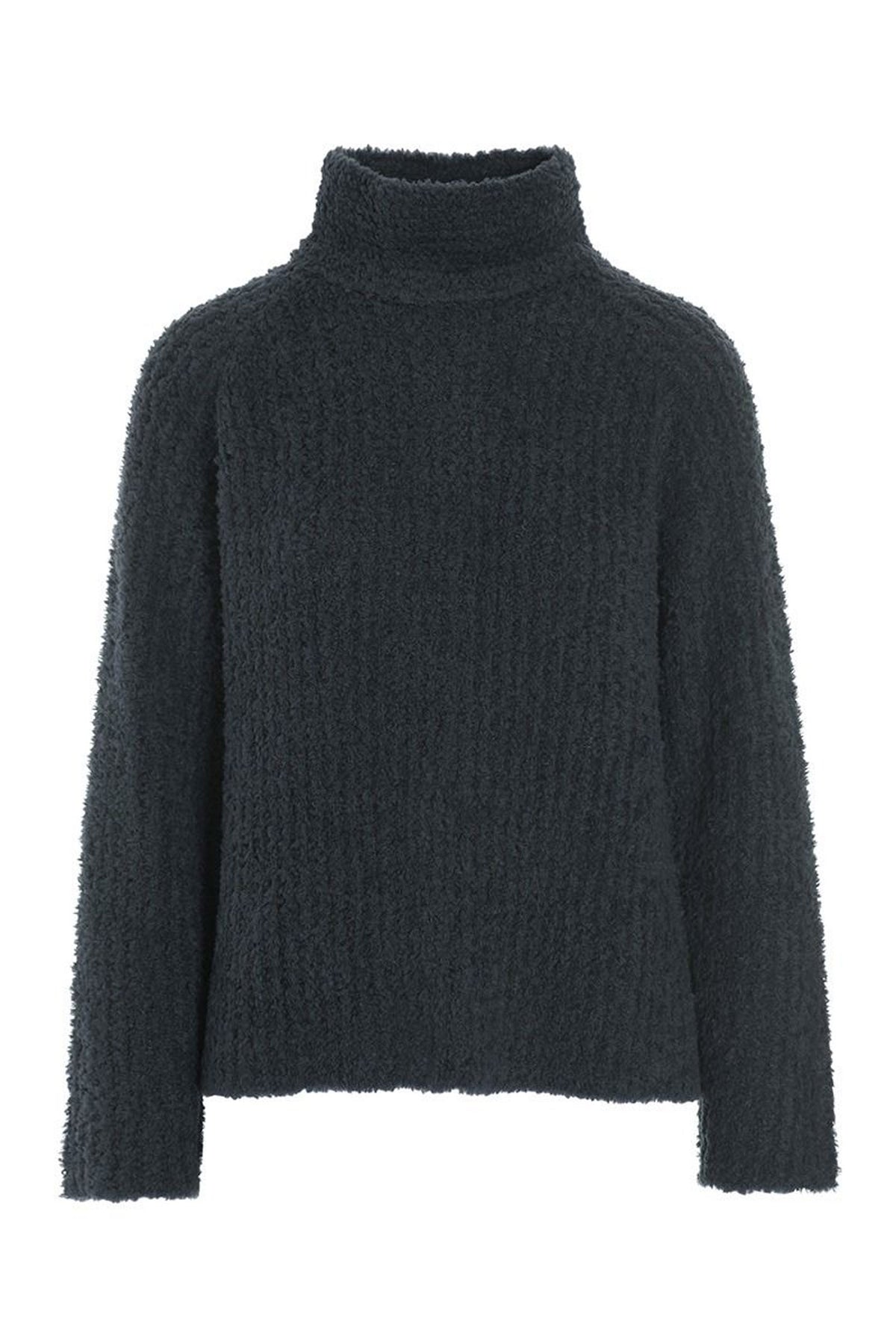 Fuwatto raglan bluse Pirate Black - 257-1069-5466