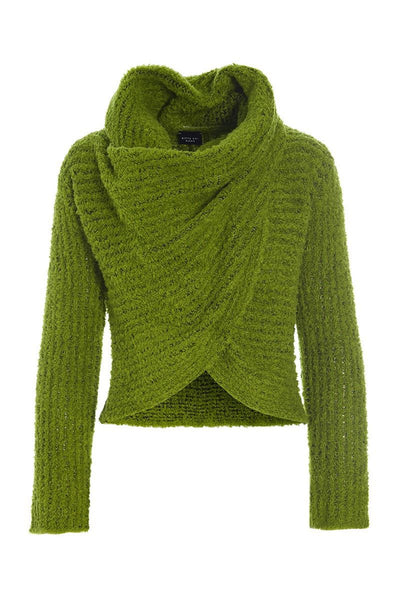 Fuwatto vandfaldsbluse GINKO GREEN - 257-1069-5461 Thumbnail