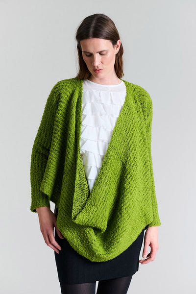 Fuwatto vandfaldsbluse GINKO GREEN - 257-1069-5461 Thumbnail