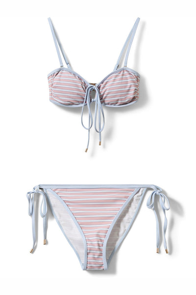 GABBYSW OPEN BANDEAU BIKINI 4104 Rose striped - S261535 Thumbnail
