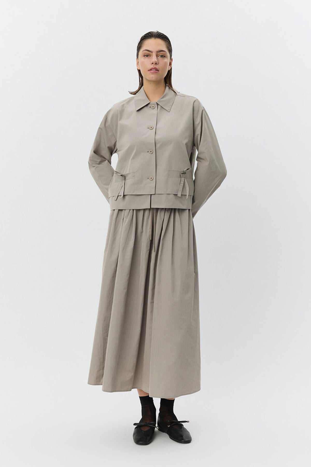 GEMSW SHORT JACKET 3072 Dusty green - S261255