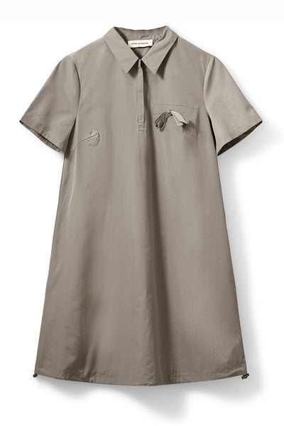 GEORGINASW POLO DRESS 3072 Dusty green - S261256 Thumbnail