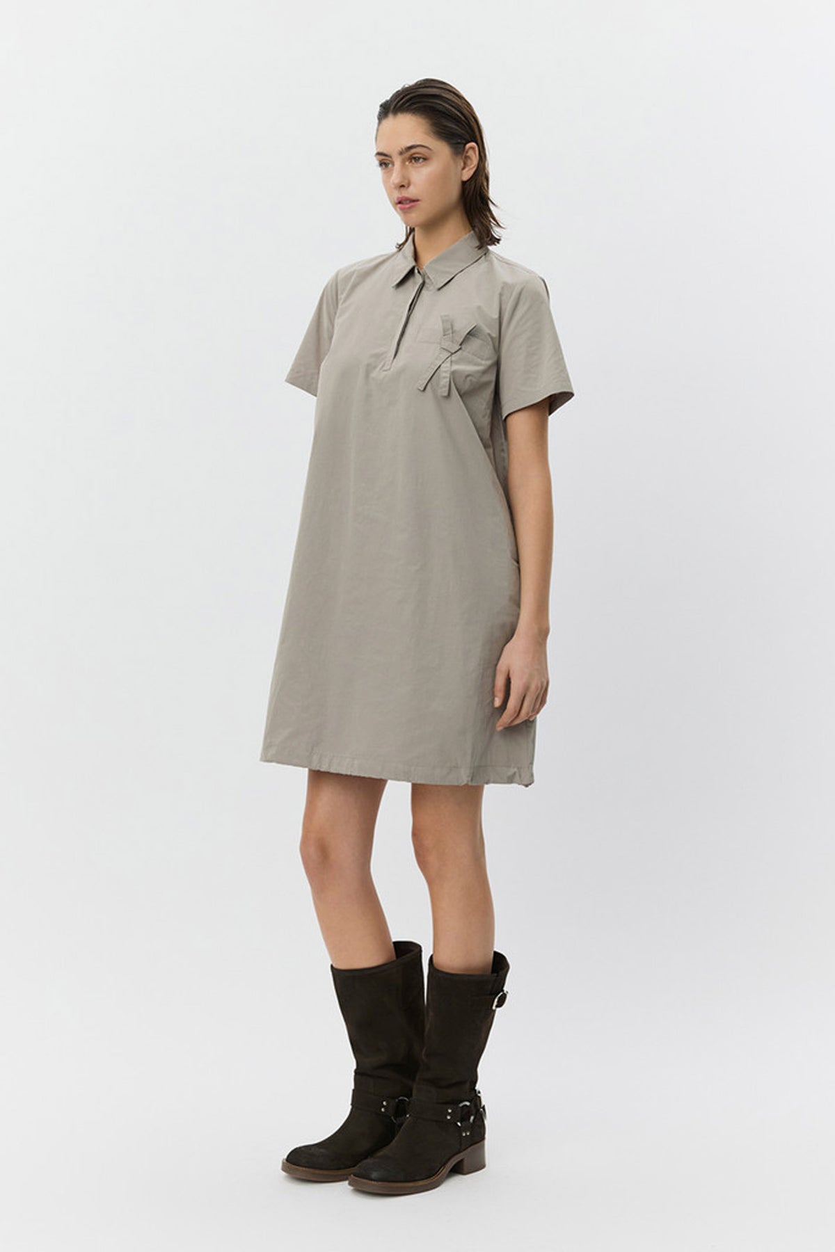 GEORGINASW POLO DRESS 3072 Dusty green - S261256