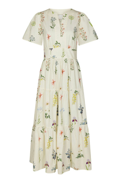 Gardena Flower Rank Dress OFF WHITE - 167972 Thumbnail