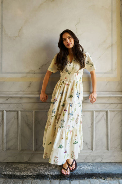 Gardena Flower Rank Dress OFF WHITE - 167972 Thumbnail