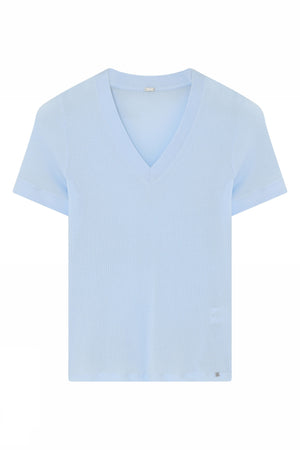 Ghana, V-neck S/S t-shirt 4010-Sea Breeze - 60716/1473