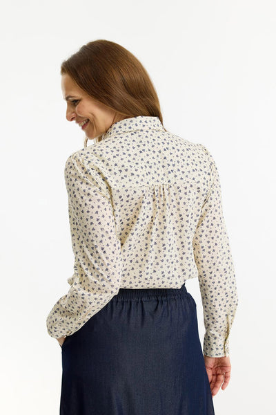 Gina blouse Blue - 16982 Thumbnail