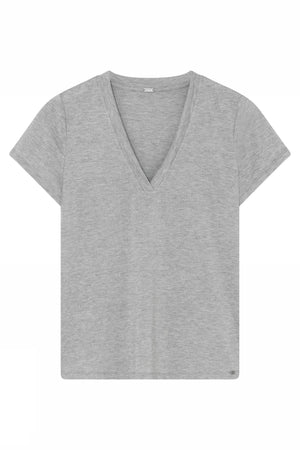 Ginnie, V-neck t-shirt S/S 91403-Grayish - 60714/1604