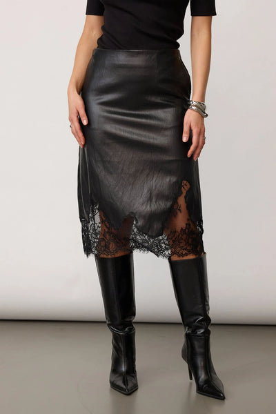 GittCC Lace Midi Skirt 96-Black - 44045 Thumbnail