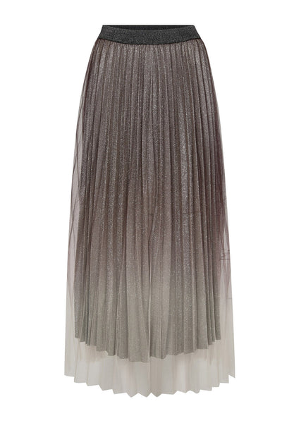 GlitterCC Plissé Skirt 145-Dark Brown - 34211 Thumbnail