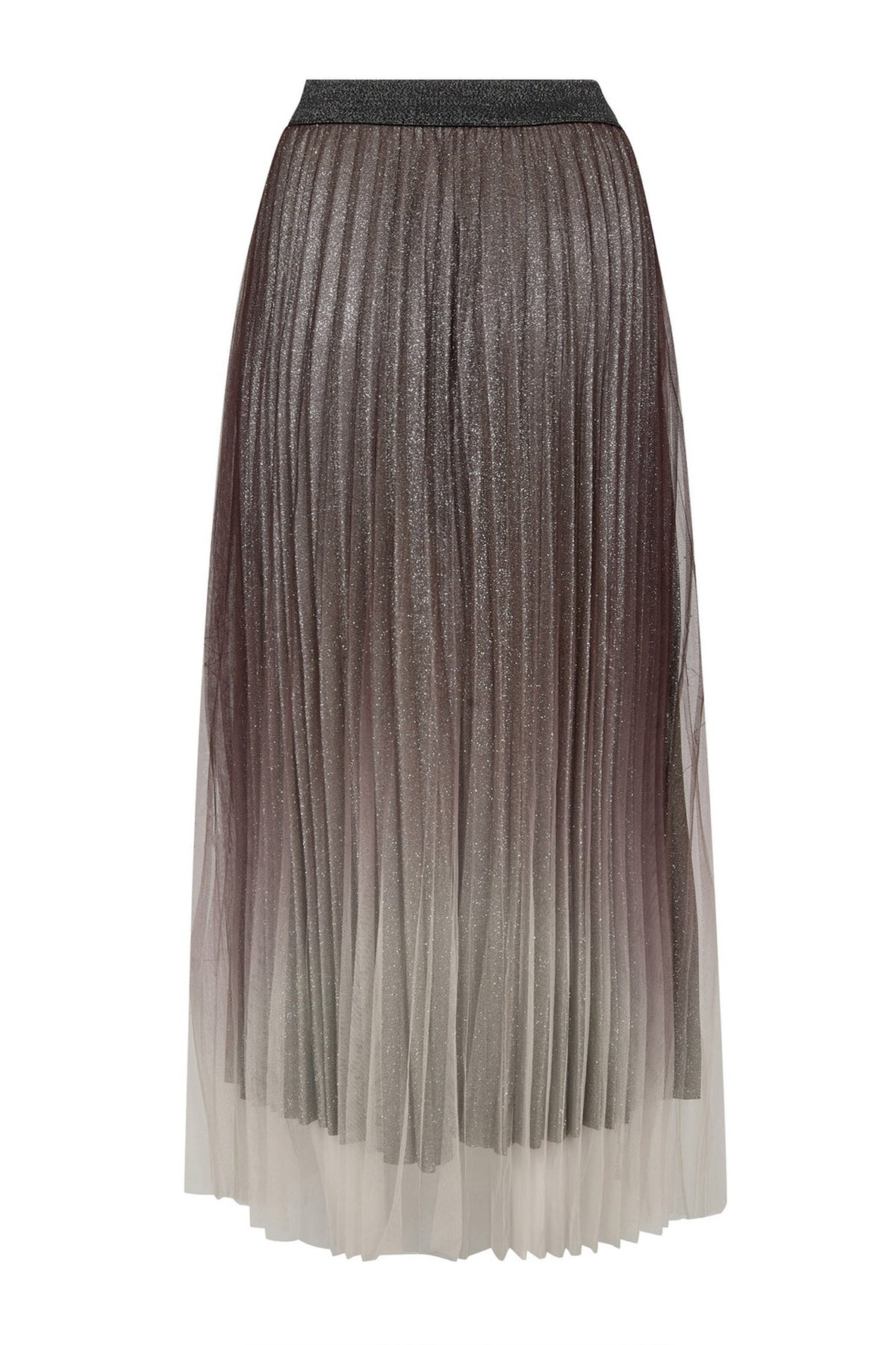 GlitterCC Plissé Skirt 145-Dark Brown - 34211