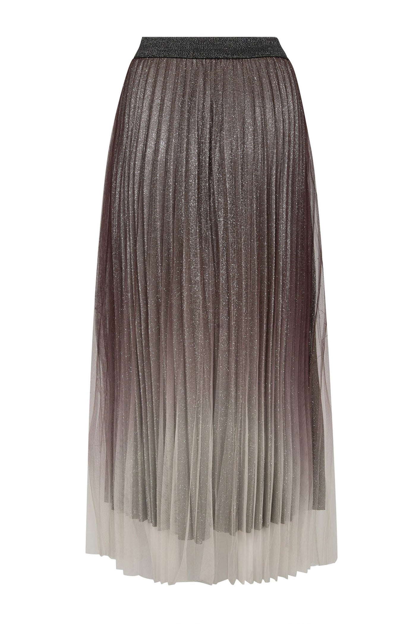 GlitterCC Plissé Skirt 145-Dark Brown - 34211