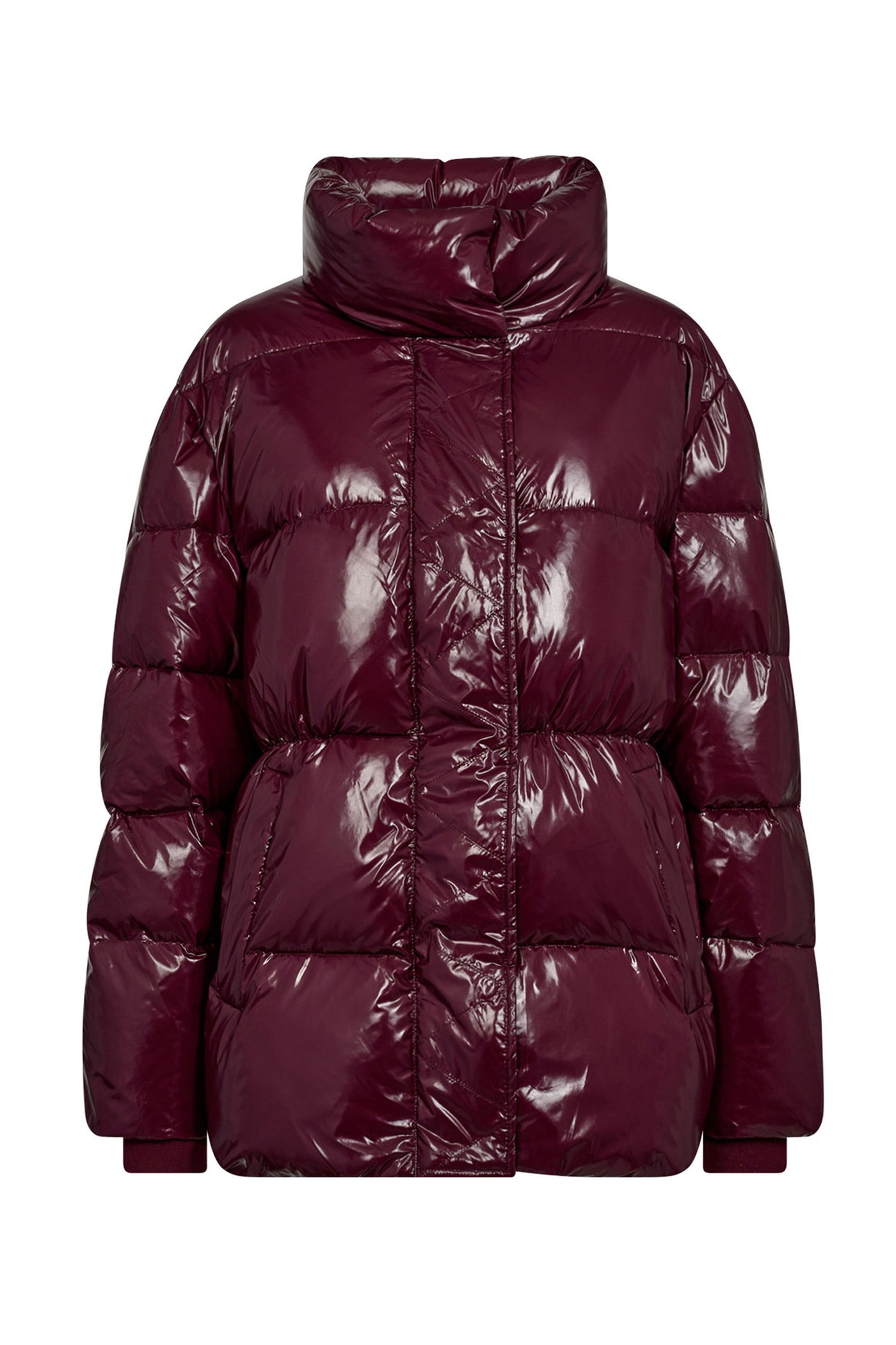 GlossyCC Puffer Jacket 67-Plum - 30351