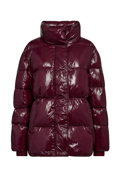 GlossyCC Puffer Jacket 67-Plum - 30351 Thumbnail