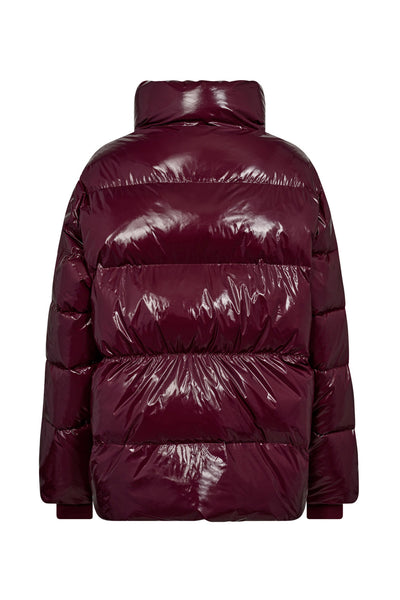 GlossyCC Puffer Jacket 67-Plum - 30351 Thumbnail
