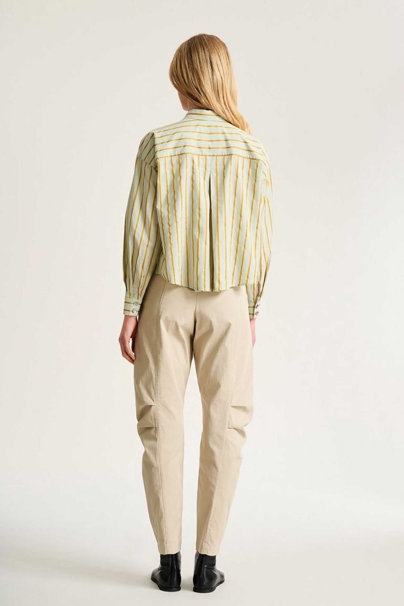 Golden stripes skjorte med læg AQUA GOLDEN STRIPES - 266-2487-5328