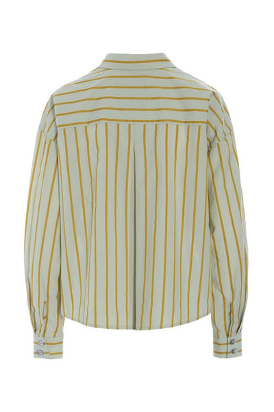 Golden stripes skjorte med læg AQUA GOLDEN STRIPES - 266-2487-5328 Thumbnail