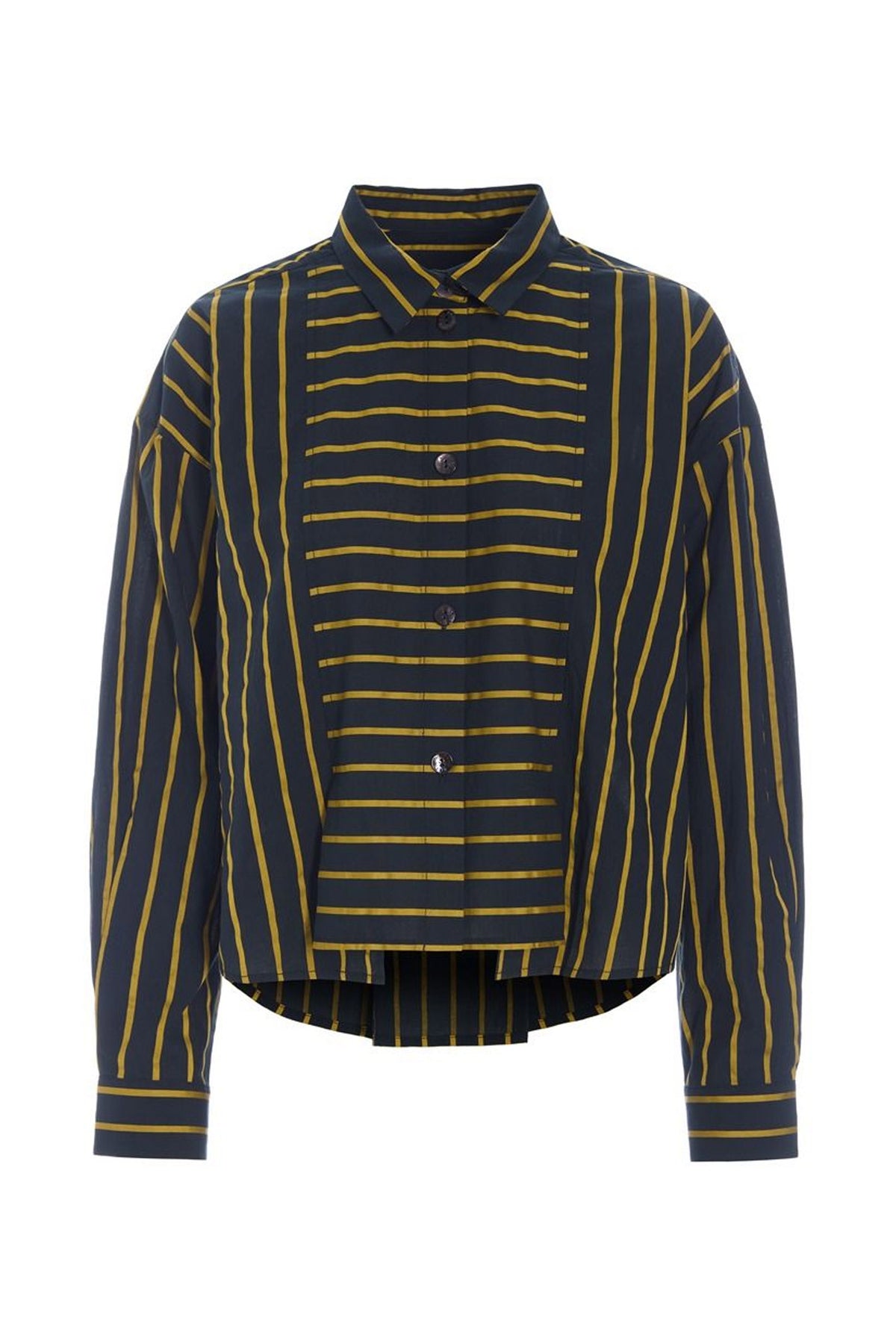 Golden stripes skjorte med læg BLACK GOLDEN STRIPES - 266-2487-5328