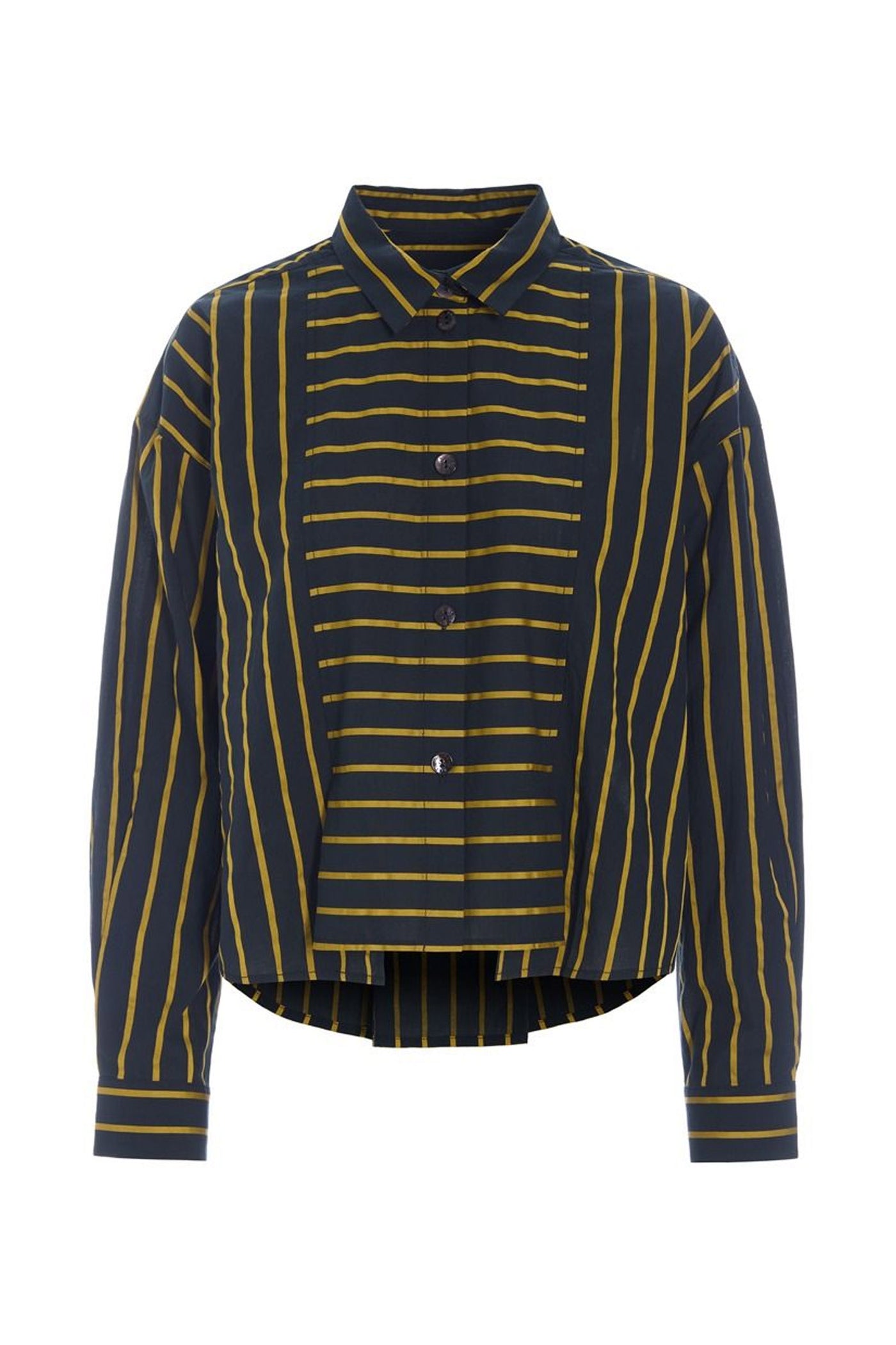 Golden stripes skjorte med læg BLACK GOLDEN STRIPES - 266-2487-5328