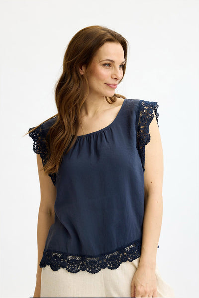 Grace top Navy - 17072 Thumbnail