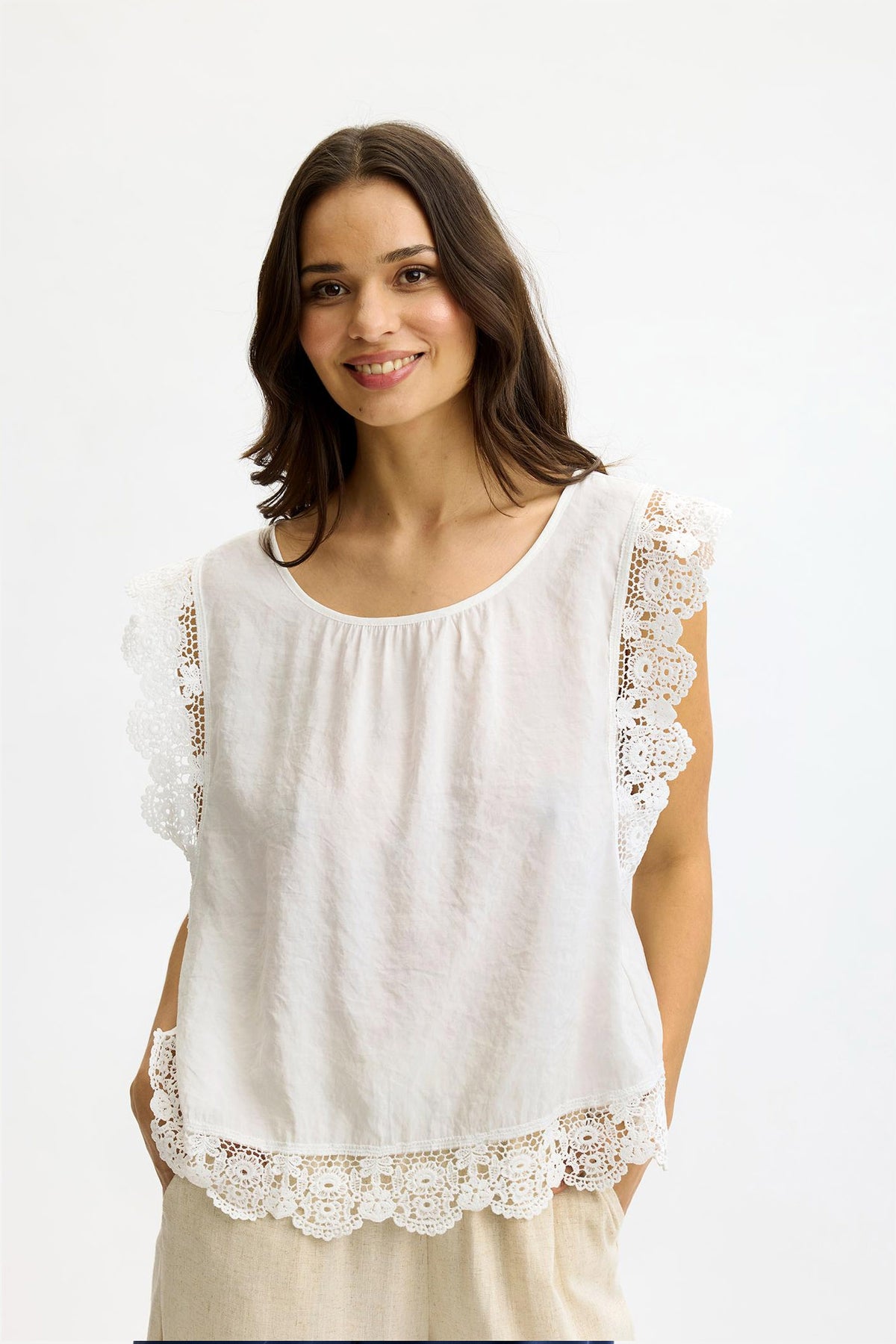 Grace top White - 17072