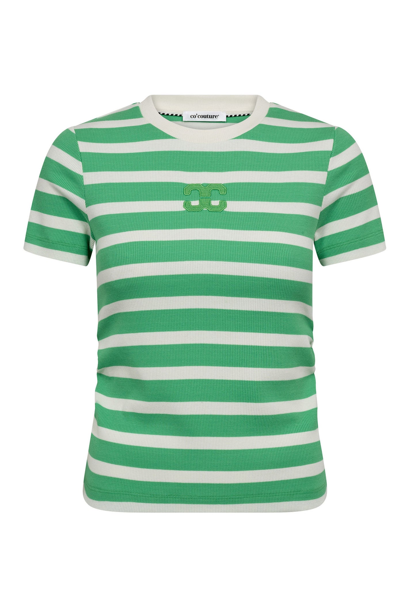 GrannyCC Gathering Stripe Tee 1134-O/W Green - 43015