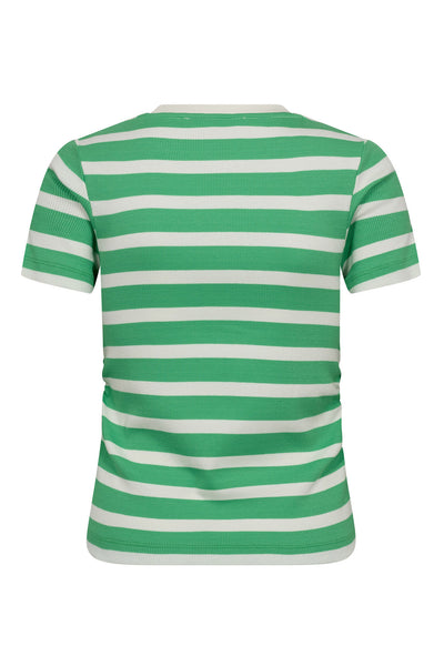 GrannyCC Gathering Stripe Tee 1134-O/W Green - 43015 Thumbnail
