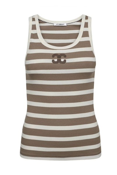 GrannyCC Rib Emb. Tank Top 11154-OW/Walnut - 33207 Thumbnail