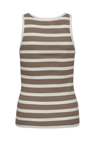 GrannyCC Rib Emb. Tank Top 11154-OW/Walnut - 33207 Thumbnail