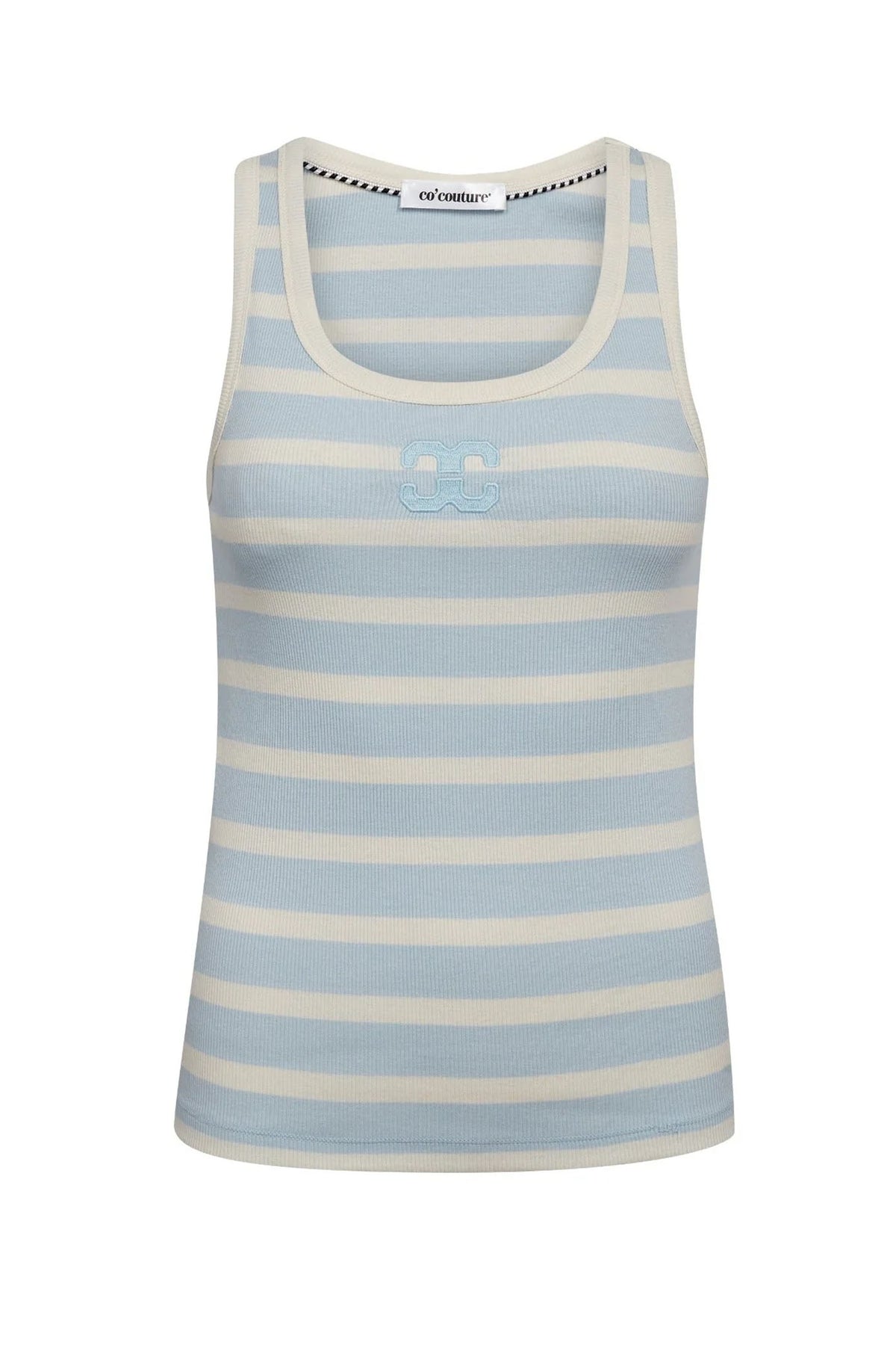 GrannyCC Rib Emb. Tank Top 1123-offW/Paleb - 33207