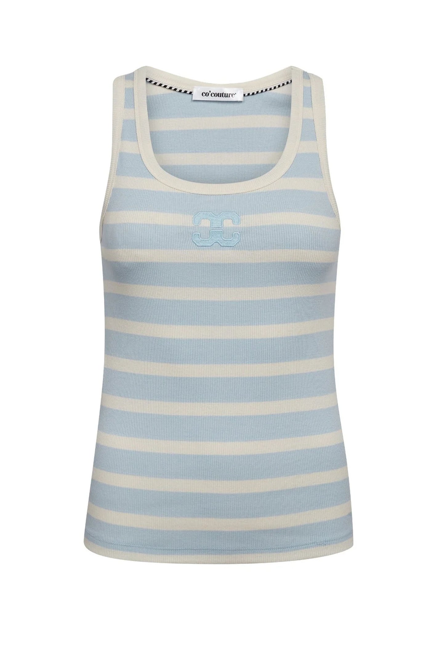 GrannyCC Rib Emb. Tank Top 1123-offW/Paleb - 33207