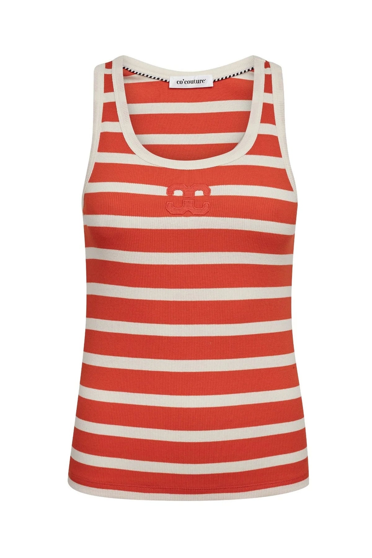 GrannyCC Rib Emb. Tank Top 1166-Offwhite F - 33207