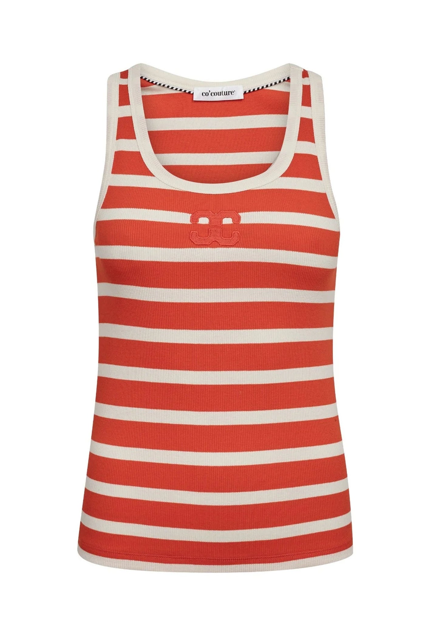 GrannyCC Rib Emb. Tank Top 1166-Offwhite F - 33207