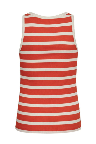 GrannyCC Rib Emb. Tank Top 1166-Offwhite F - 33207 Thumbnail