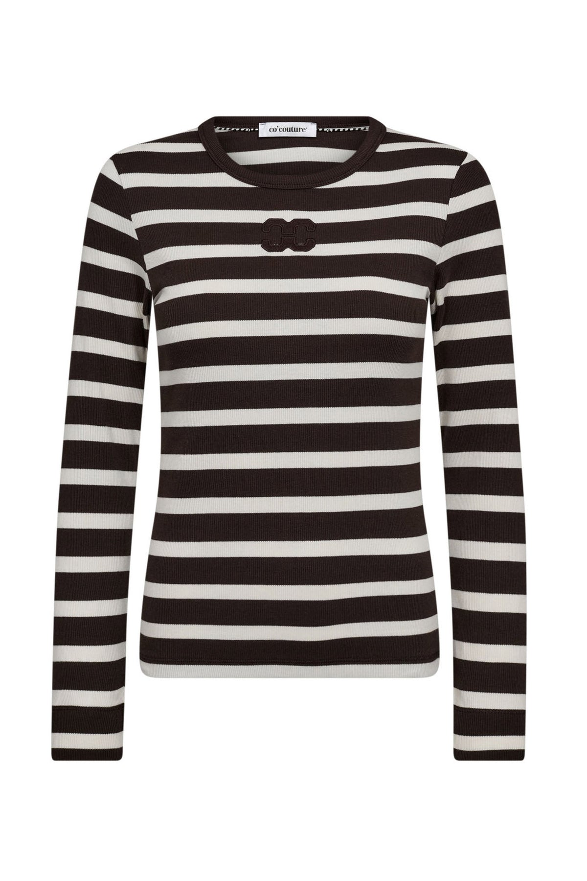 GrannyCC Rib Emb LS Blouse 11145-OffWhite/D