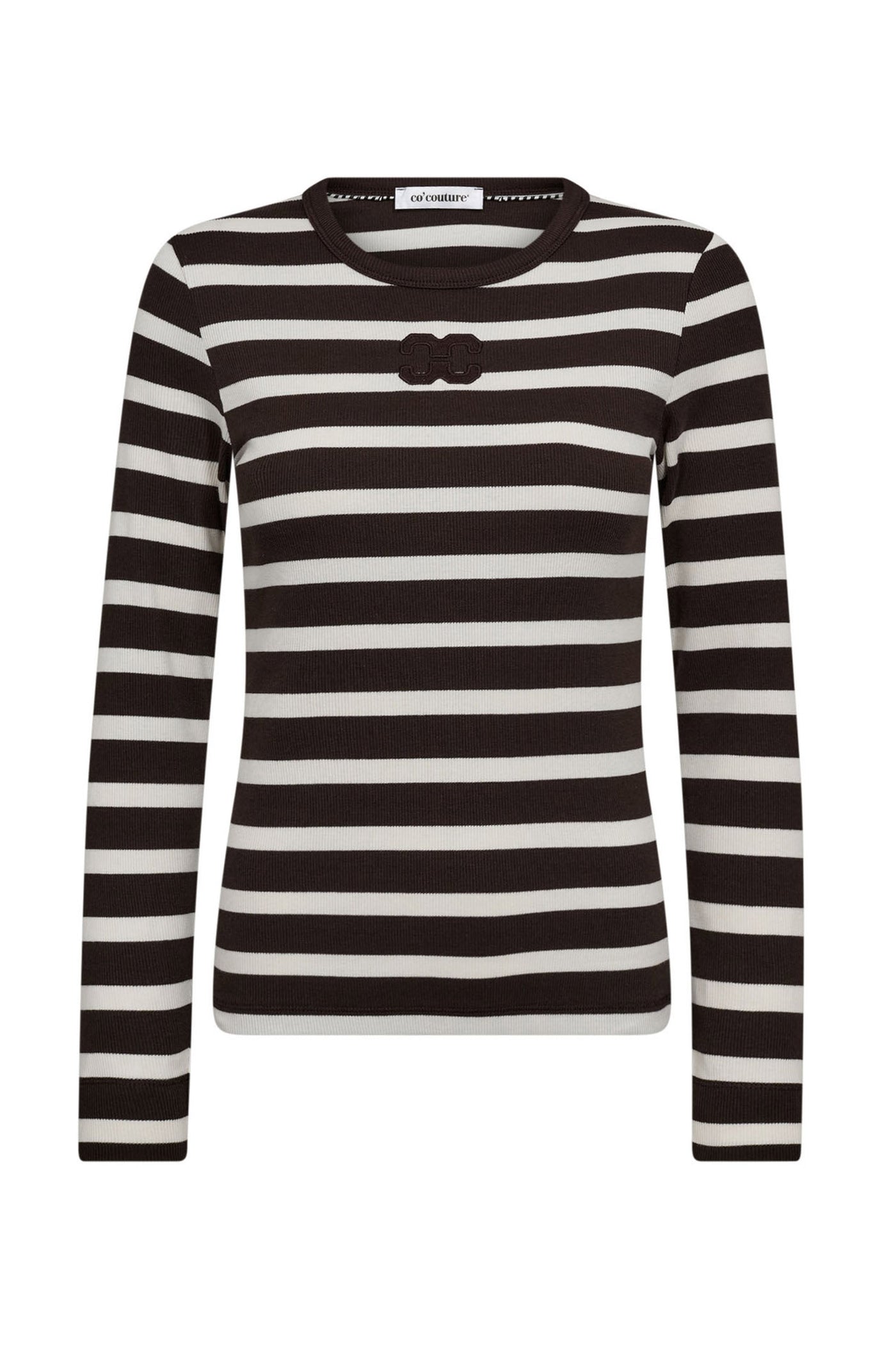 GrannyCC Rib Emb LS Blouse 11145-OffWhite/D