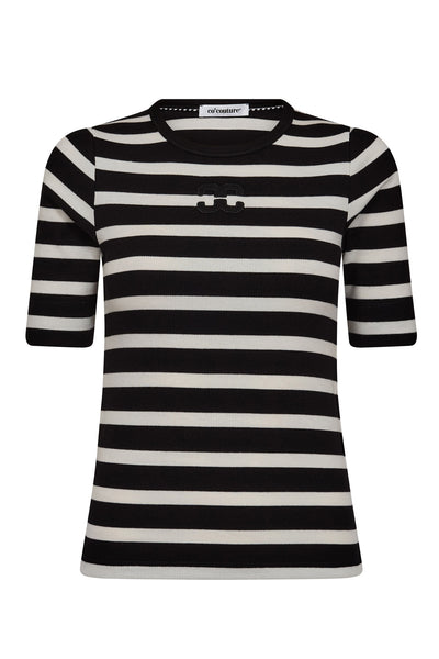 GrannyCC Rib Emb SS T-shirt 1196-OffWhite-B - 33206 Thumbnail