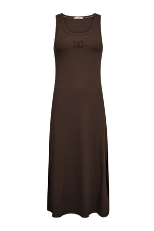 GrannyCC Rib Emb Tank Dress 145-Dark Brown - 46114