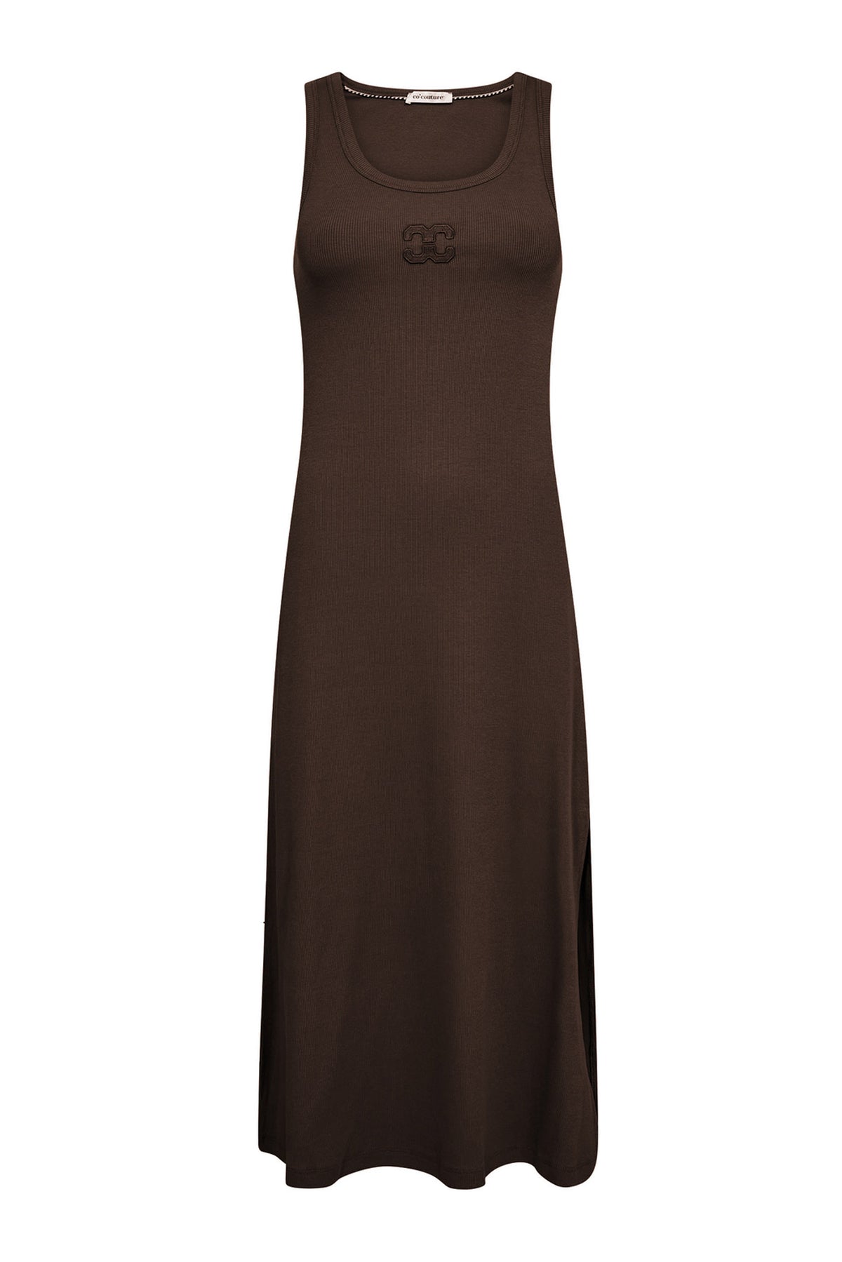 GrannyCC Rib Emb Tank Dress 145-Dark Brown - 46114