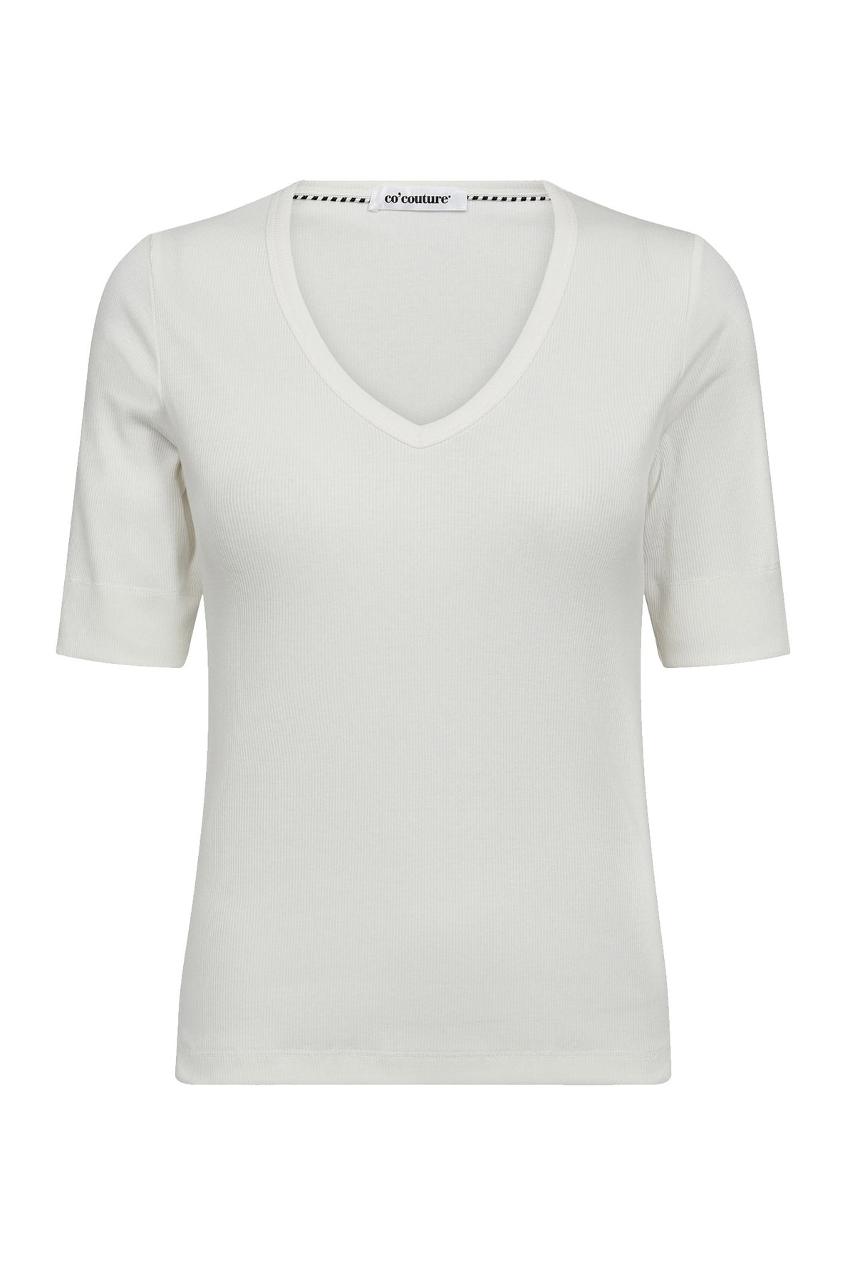 GrannyCC Rib SS V-Tee 11-Off white - 43018
