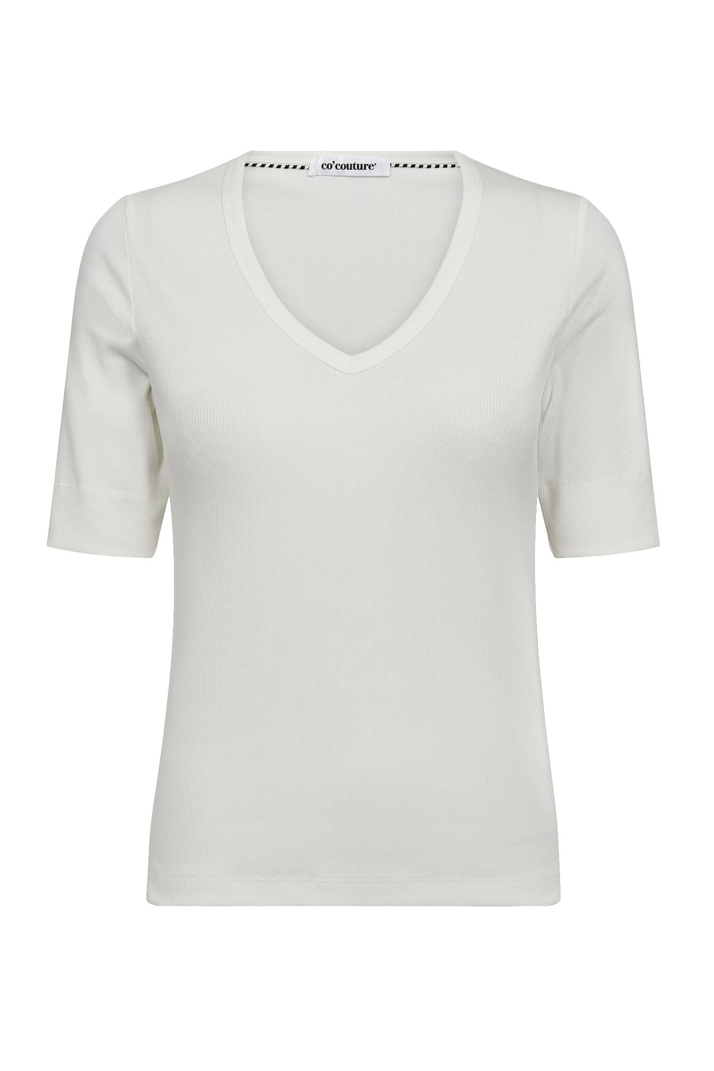 GrannyCC Rib SS V-Tee 11-Off white - 43018